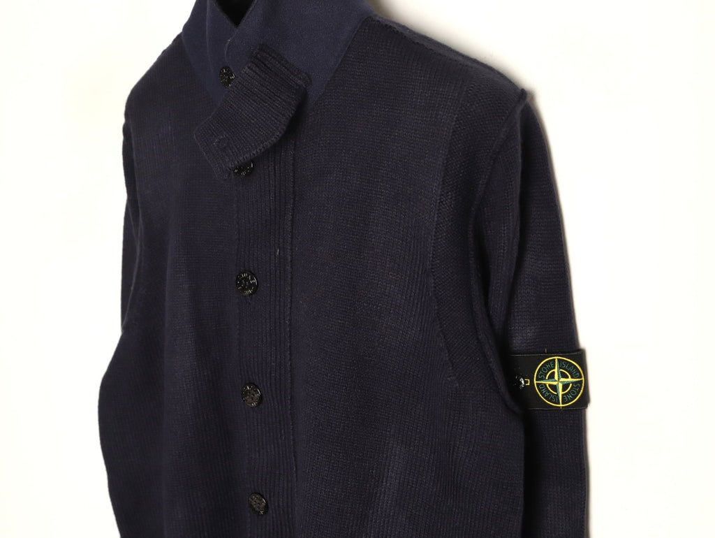 Stone Island Button-Front Knit Cardigan - Black