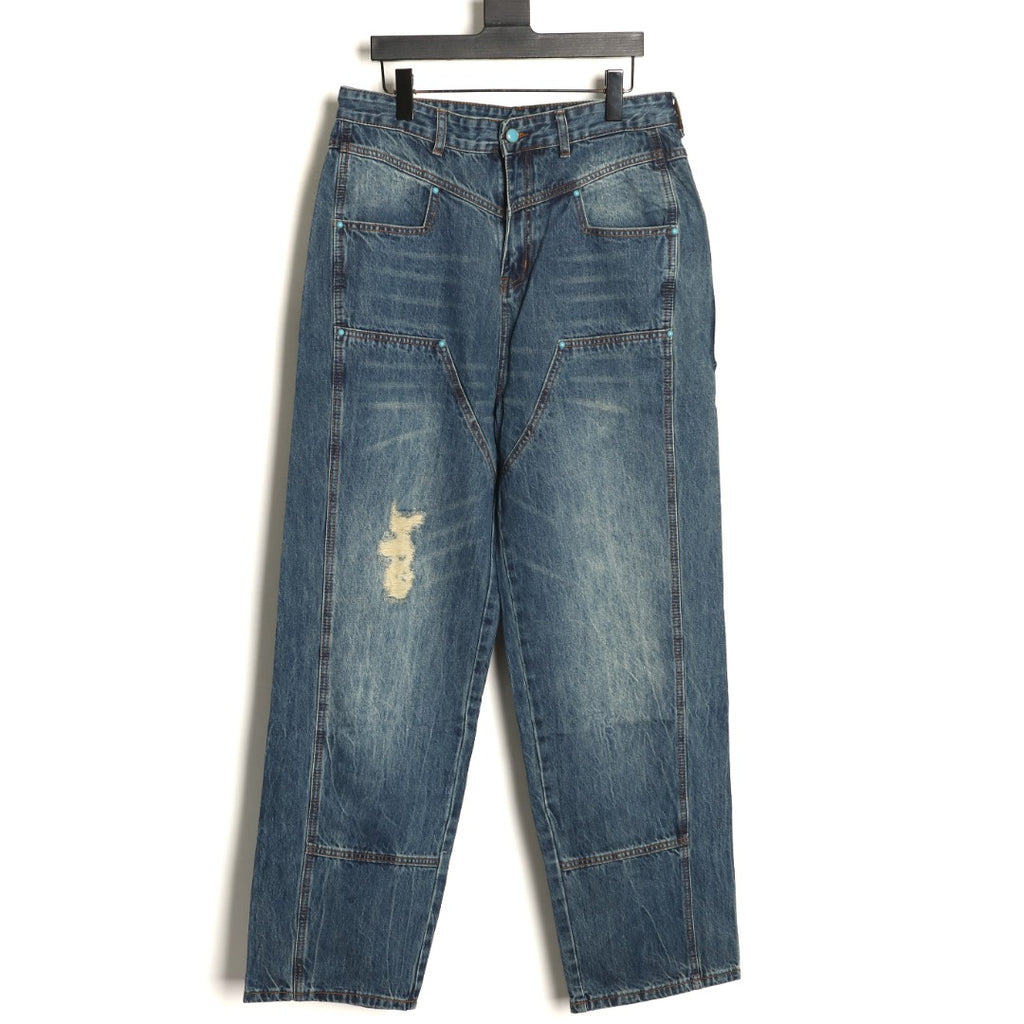 Louis Vuitton Back-Pocket Emblem Jeans - Blue
