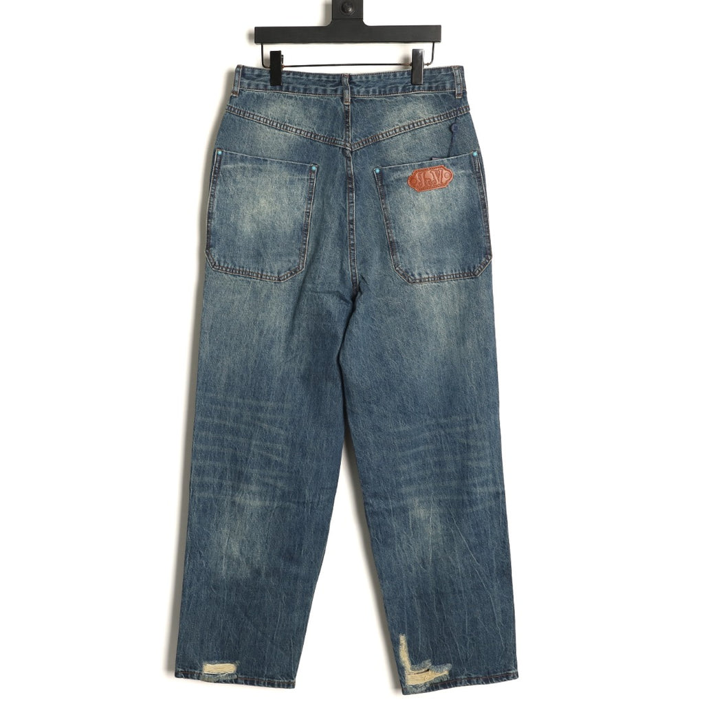 Louis Vuitton Back-Pocket Emblem Jeans - Blue