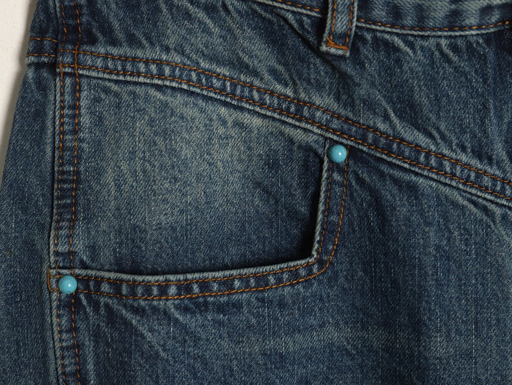 Louis Vuitton Back-Pocket Emblem Jeans - Blue