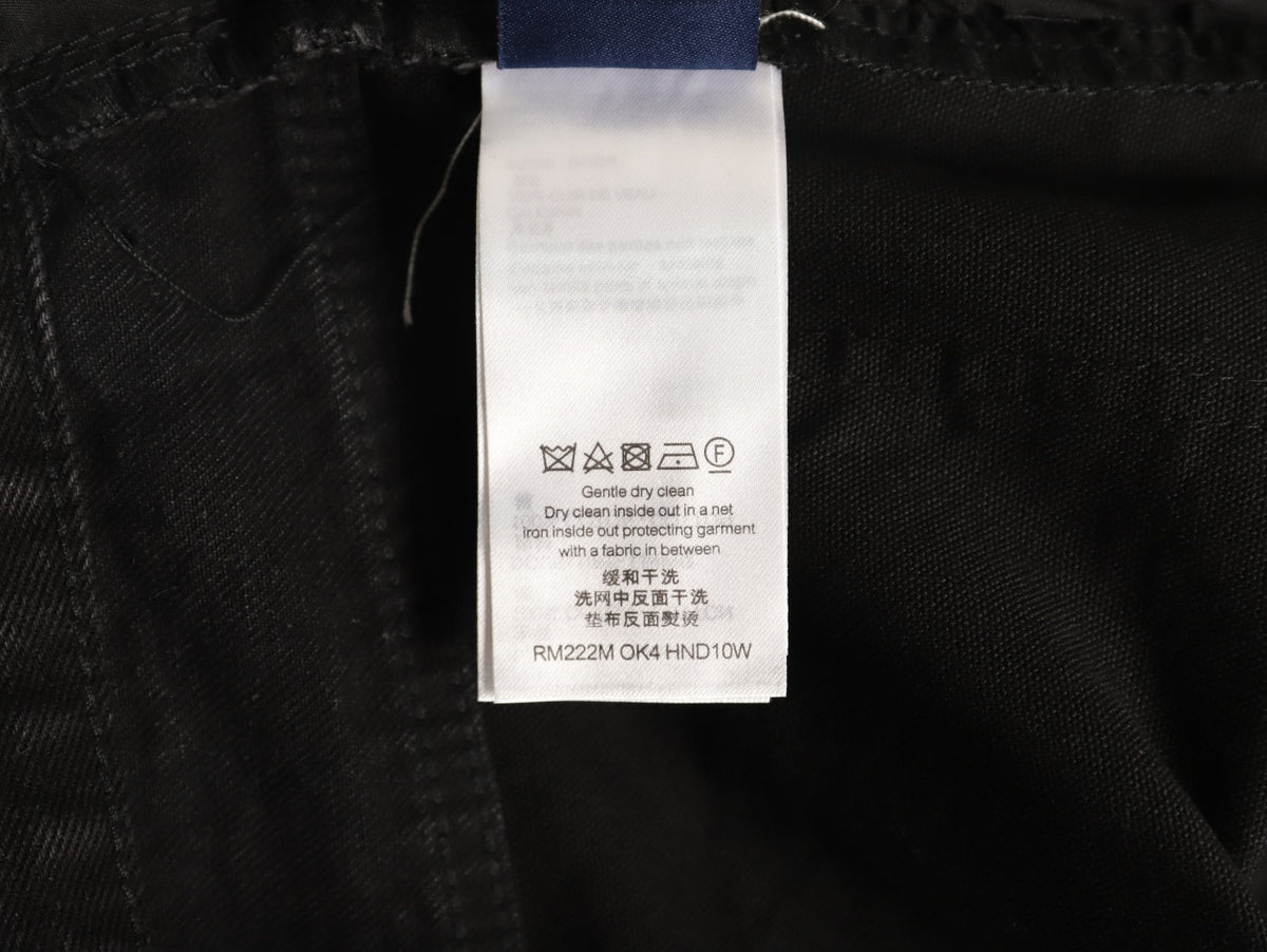 Louis Vuitton Monogram-Style Zip-Detail Utility Jeans - Black