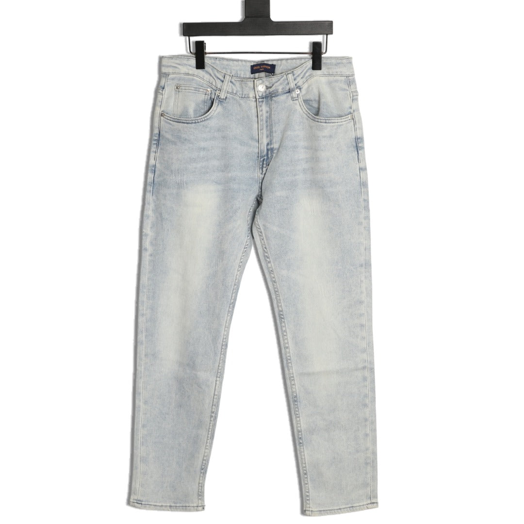 Louis Vuitton Back-Pocket Graphic Jeans - Light Gray