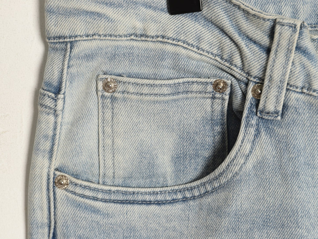Louis Vuitton Back-Pocket Graphic Jeans - Light Gray