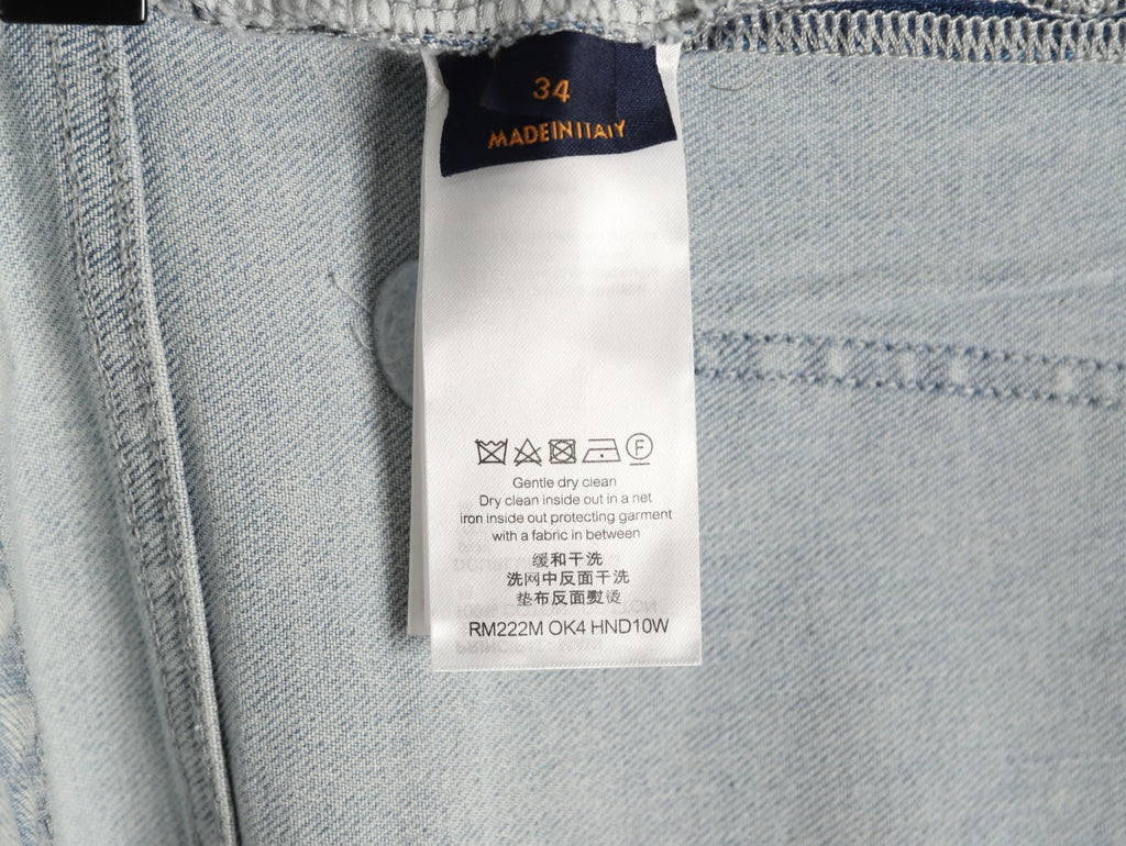 Louis Vuitton Back-Pocket Graphic Jeans - Light Gray