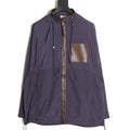 Loewe Contrast-Pocket Hooded Zip Jacket - Navy