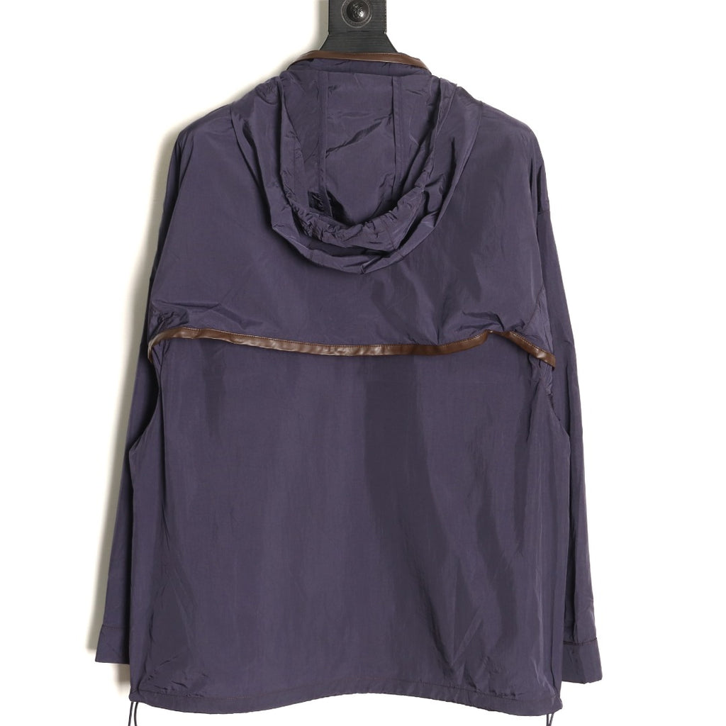 Loewe Contrast-Pocket Hooded Zip Jacket - Navy