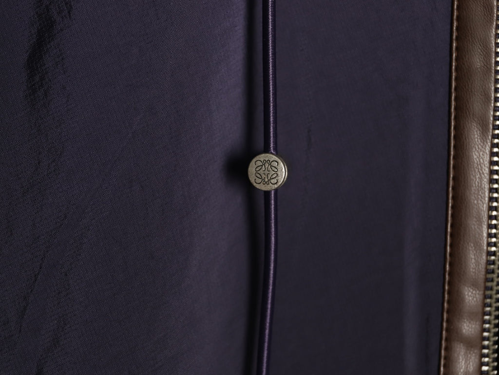 Loewe Contrast-Pocket Hooded Zip Jacket - Navy
