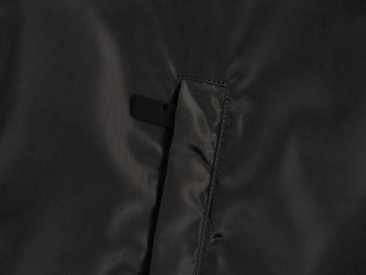 Burberry Oval Equestrian Back-Graphic Hooded Jacket - Black