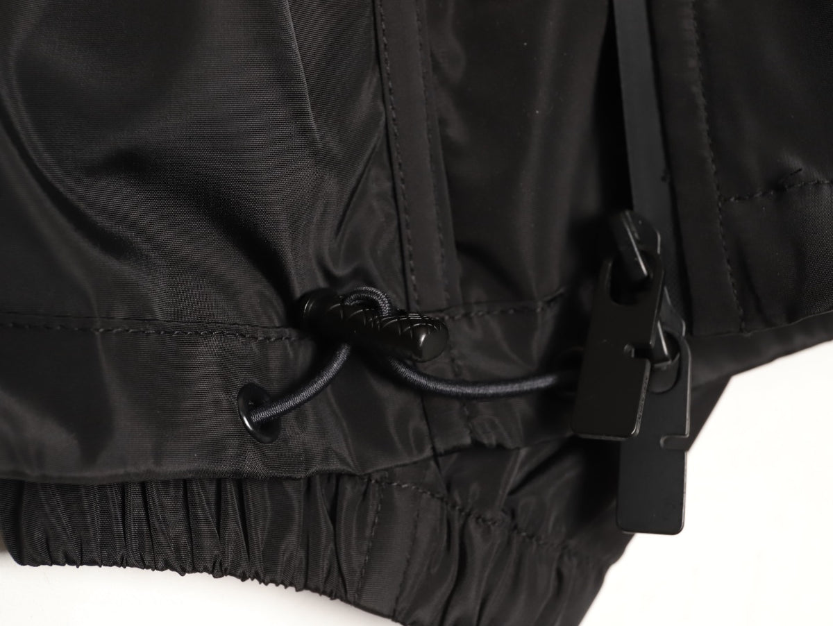 Burberry Oval Equestrian Back-Graphic Hooded Jacket - Black