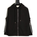 Gucci Lettering-Trim Hooded Zip Jacket - Black