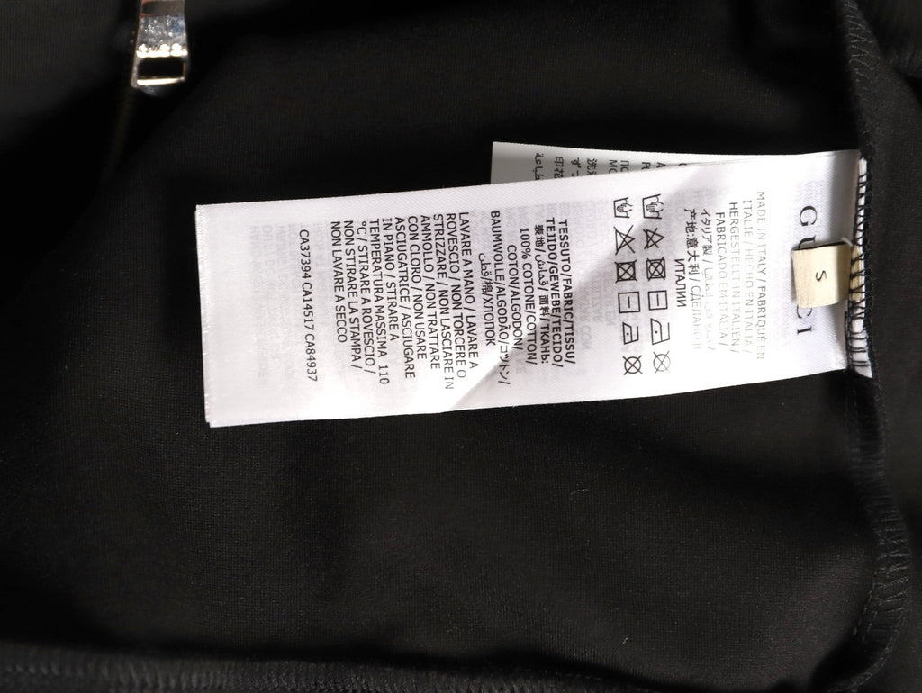 Gucci Lettering-Trim Hooded Zip Jacket - Black