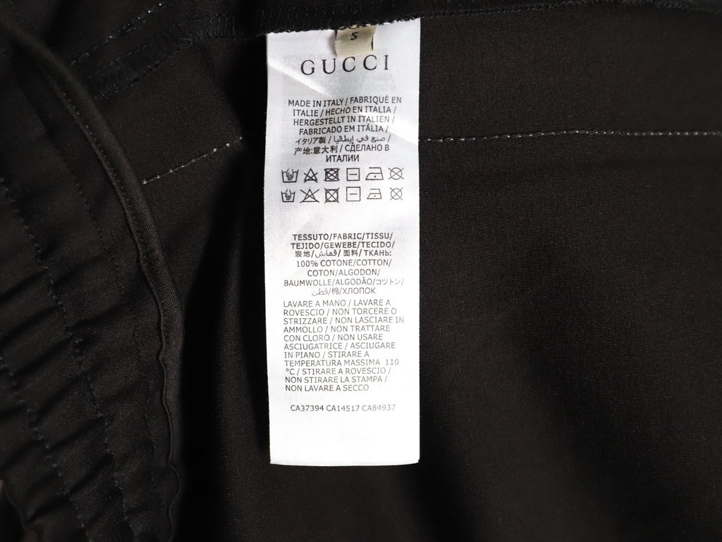 Gucci Side-Lettering Trim Drawstring Trousers - Black