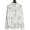 Louis Vuitton Animal and Monogram-Style Long-Sleeve Shirt - White