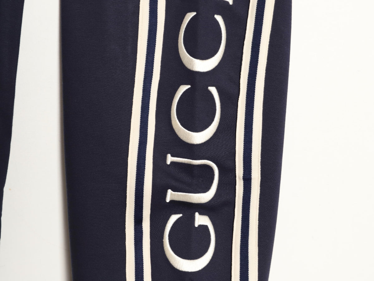 Gucci Double-Stripe Logo Drawstring Trousers - Navy