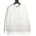 Louis Vuitton Gradient Monogram-Style Pullover Hoodie - White