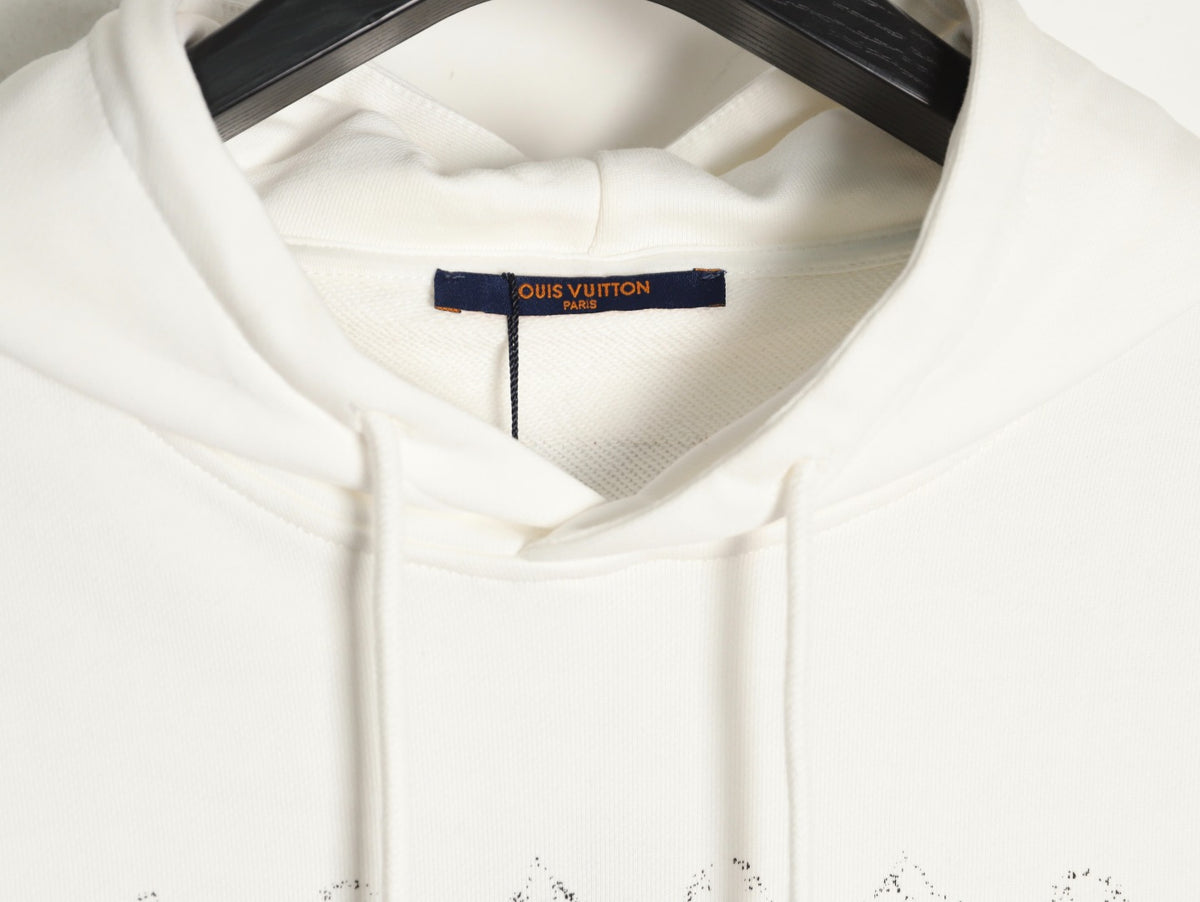 Louis Vuitton Gradient Monogram-Style Pullover Hoodie - White