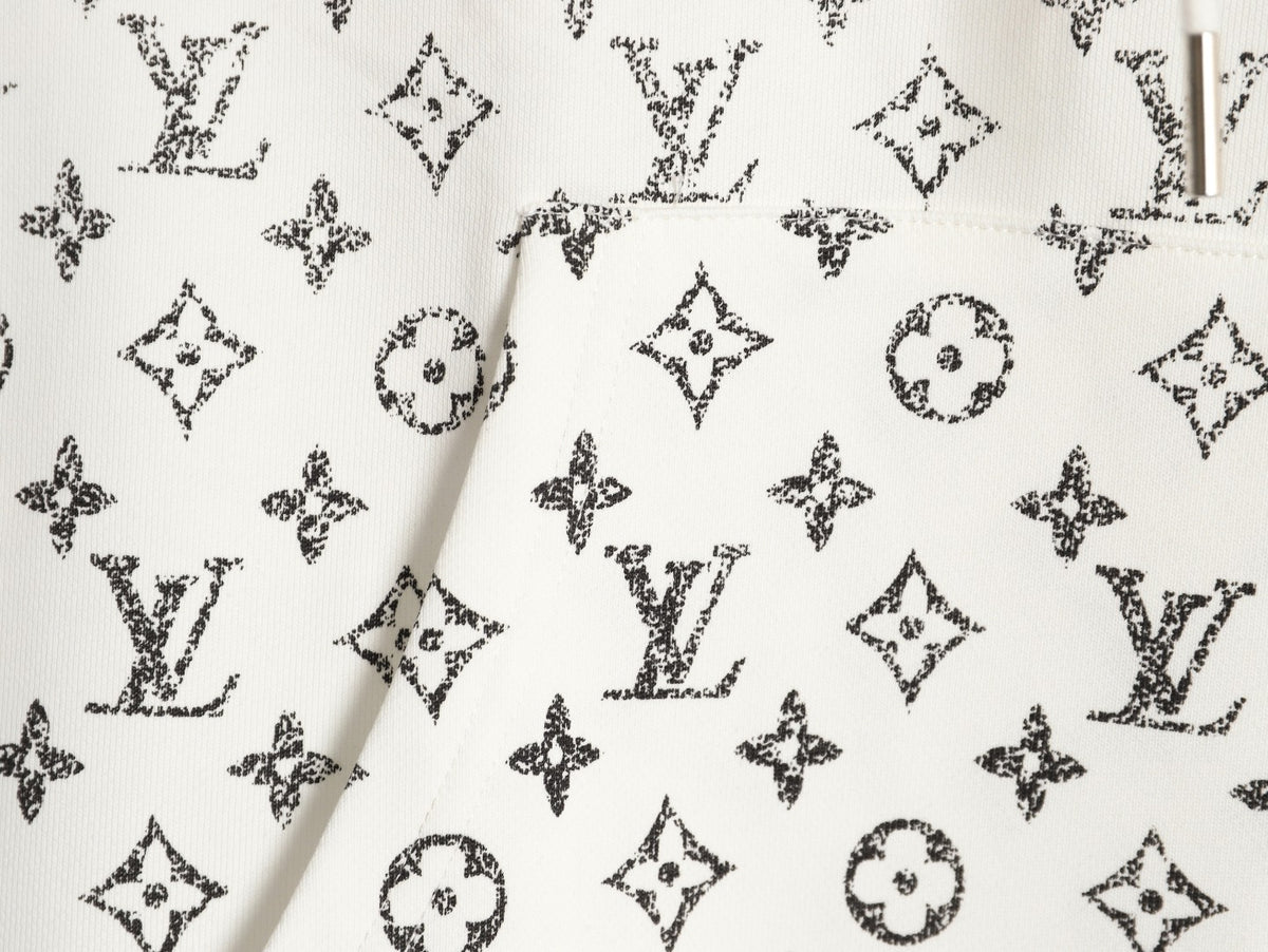 Louis Vuitton Gradient Monogram-Style Pullover Hoodie - White