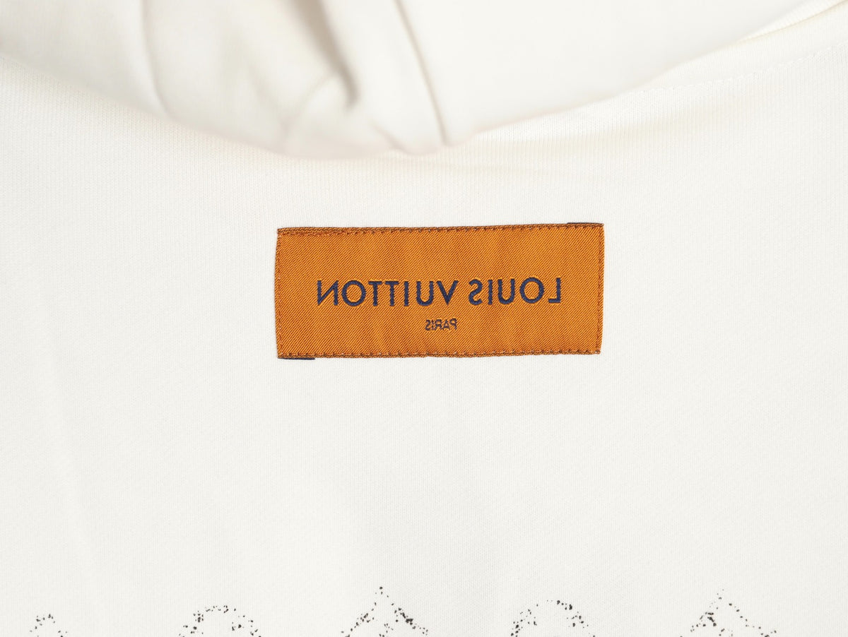 Louis Vuitton Gradient Monogram-Style Pullover Hoodie - White