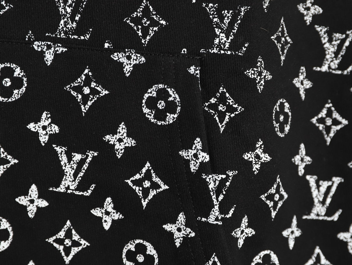Louis Vuitton Gradient Monogram-Style Pullover Hoodie - Black