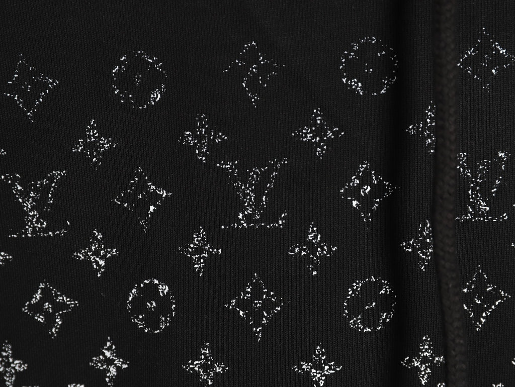 Louis Vuitton Gradient Monogram-Style Pullover Hoodie - Black