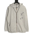 Louis Vuitton Sketch-Style Monogram Zip Hoodie - Light Gray