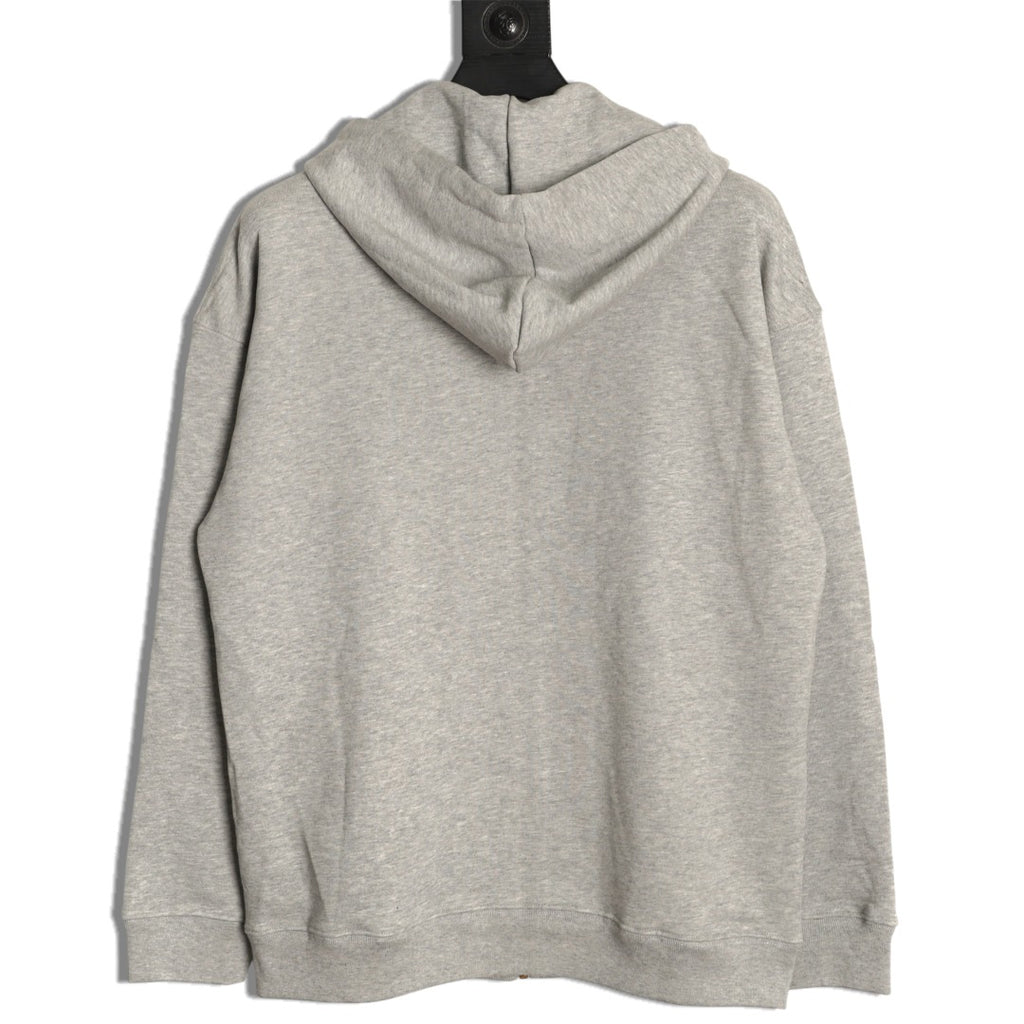 Louis Vuitton Sketch-Style Monogram Zip Hoodie - Light Gray