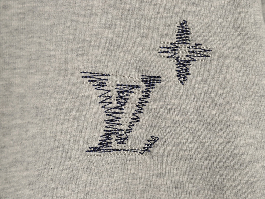Louis Vuitton Sketch-Style Monogram Zip Hoodie - Light Gray