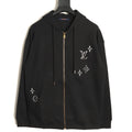 Louis Vuitton Sketch-Style Monogram Zip Hoodie - Black