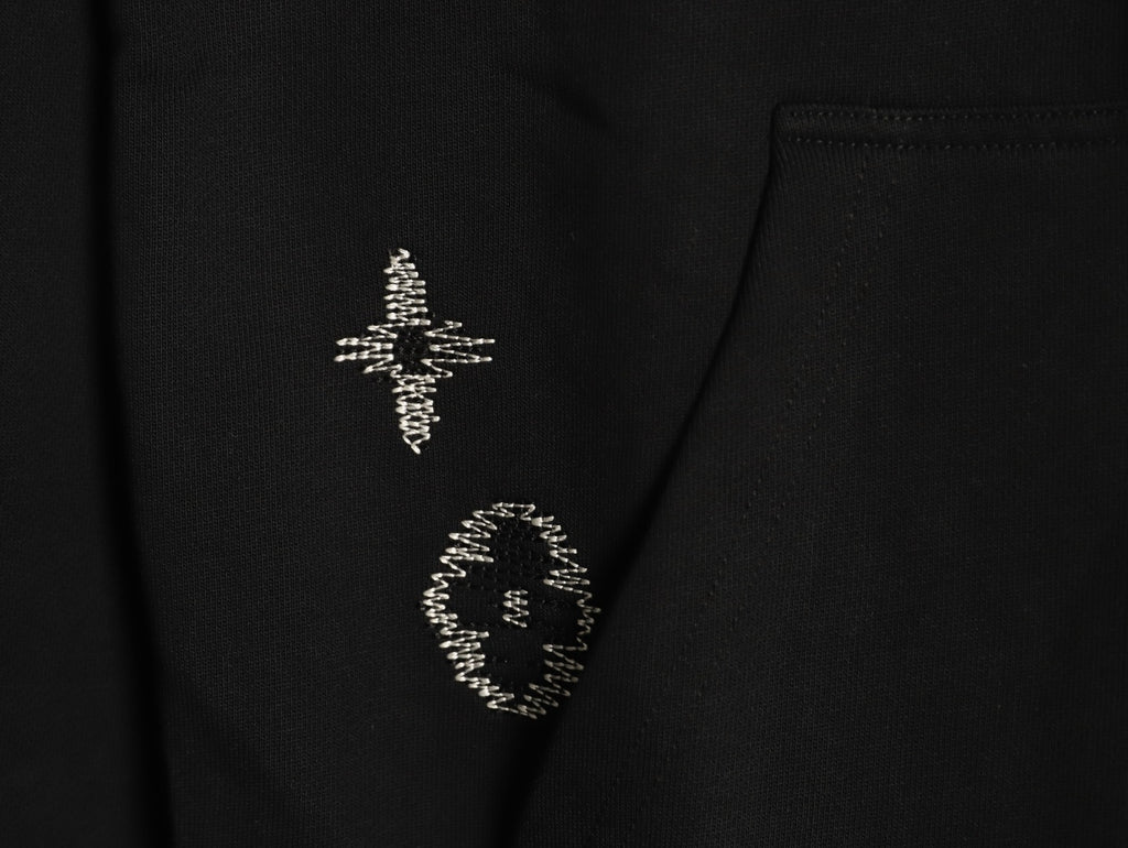 Louis Vuitton Sketch-Style Monogram Zip Hoodie - Black