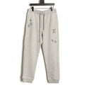 Louis Vuitton Sketch-Style Monogram Drawstring Trousers - Light Gray