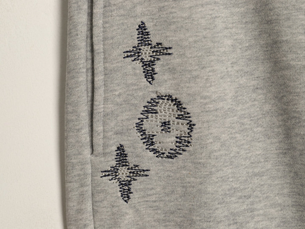 Louis Vuitton Sketch-Style Monogram Drawstring Trousers - Light Gray