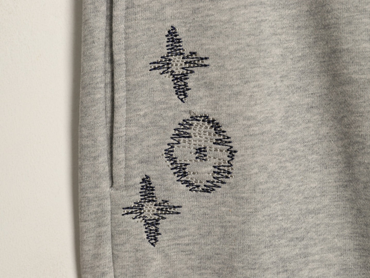 Louis Vuitton Sketch-Style Monogram Drawstring Trousers - Light Gray