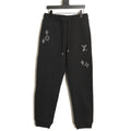 Louis Vuitton Sketch-Style Monogram Drawstring Trousers - Black