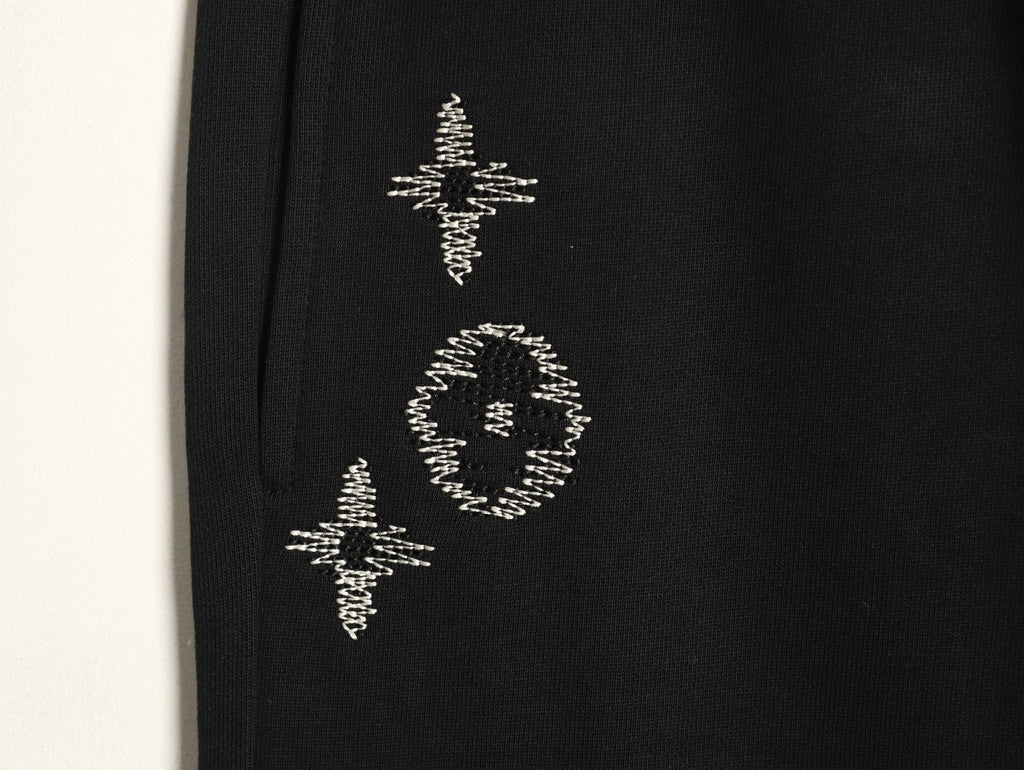 Louis Vuitton Sketch-Style Monogram Drawstring Trousers - Black