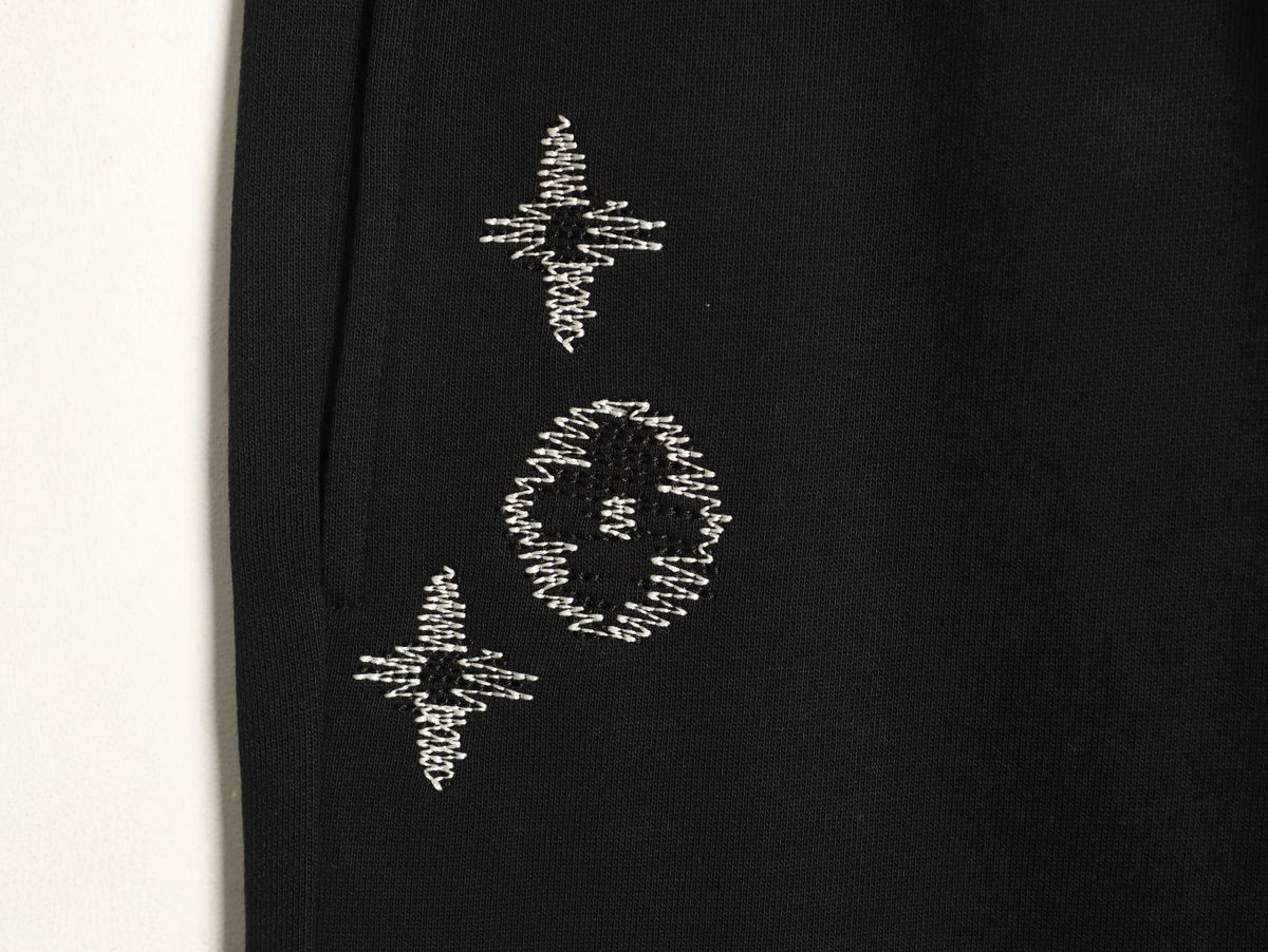 Louis Vuitton Sketch-Style Monogram Drawstring Trousers - Black