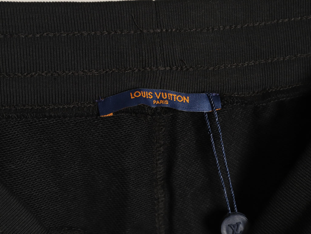 Louis Vuitton Sketch-Style Monogram Drawstring Trousers - Black