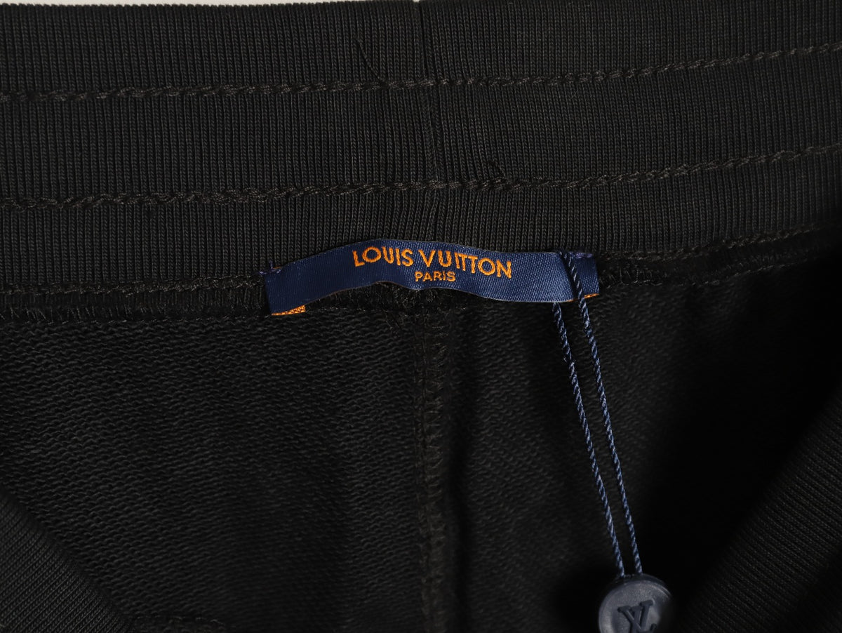 Louis Vuitton Sketch-Style Monogram Drawstring Trousers - Black