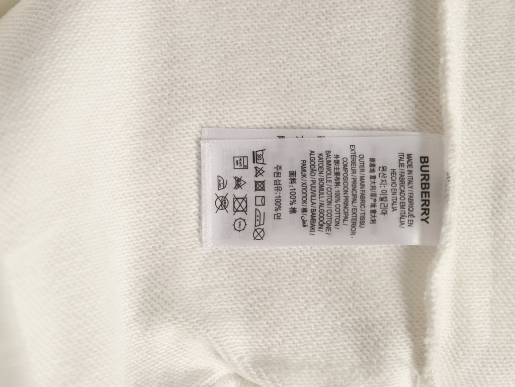 Burberry Teddy Bear Lettering Crewneck Sweatshirt - Cream