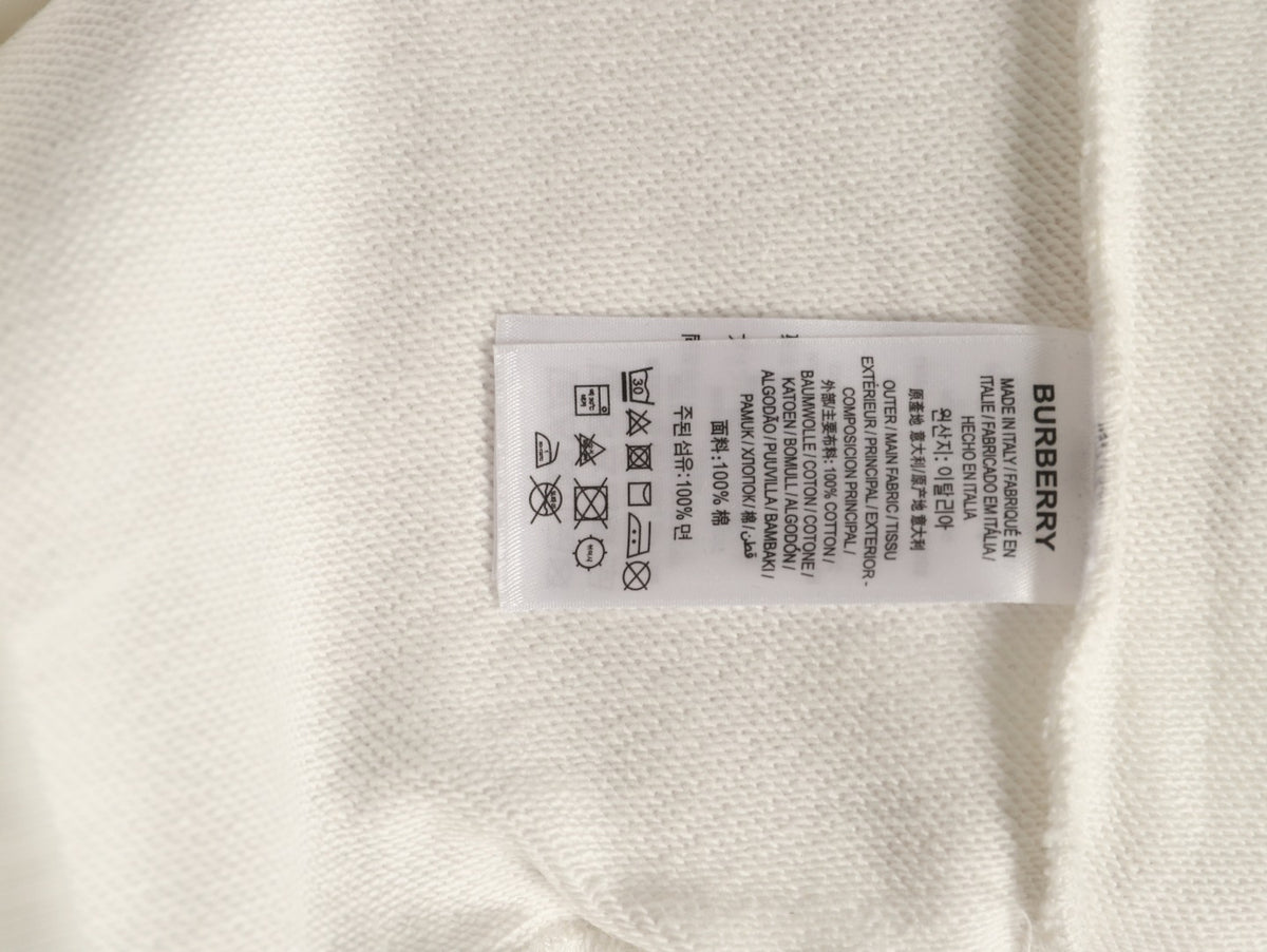 Burberry Teddy Bear Lettering Crewneck Sweatshirt - Cream