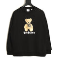Burberry Teddy Bear Lettering Crewneck Sweatshirt - Black