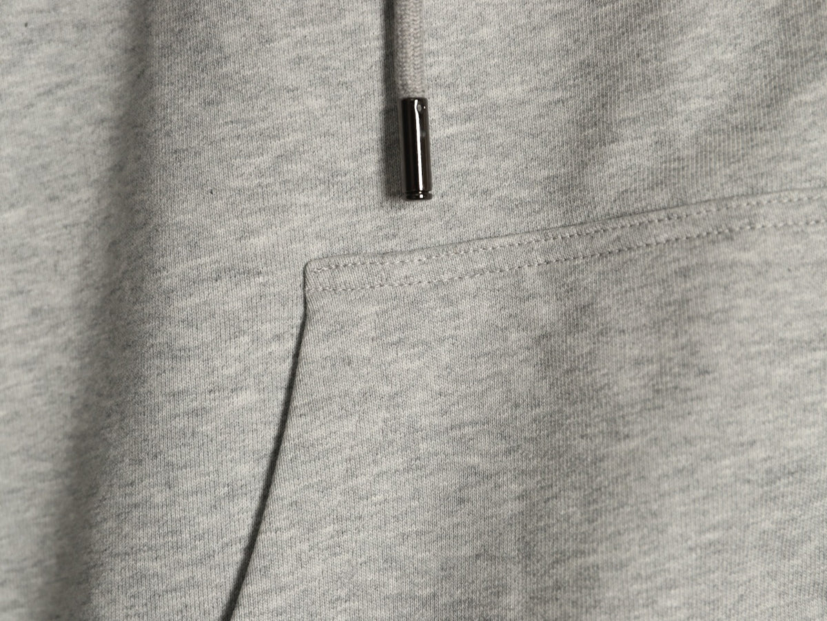 Burberry Logo-Detail Check-Panel Hooded Zip Jacket - Light Gray