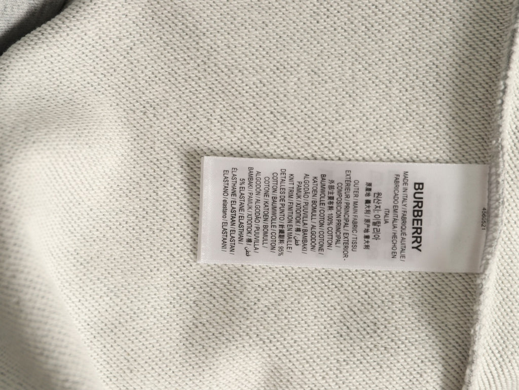 Burberry Logo-Detail Check-Panel Hooded Zip Jacket - Light Gray