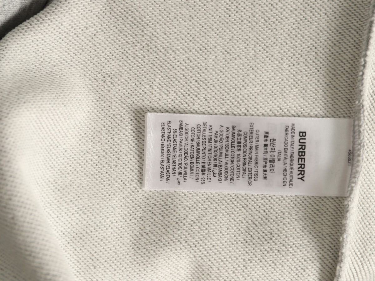 Burberry Logo-Detail Check-Panel Hooded Zip Jacket - Light Gray
