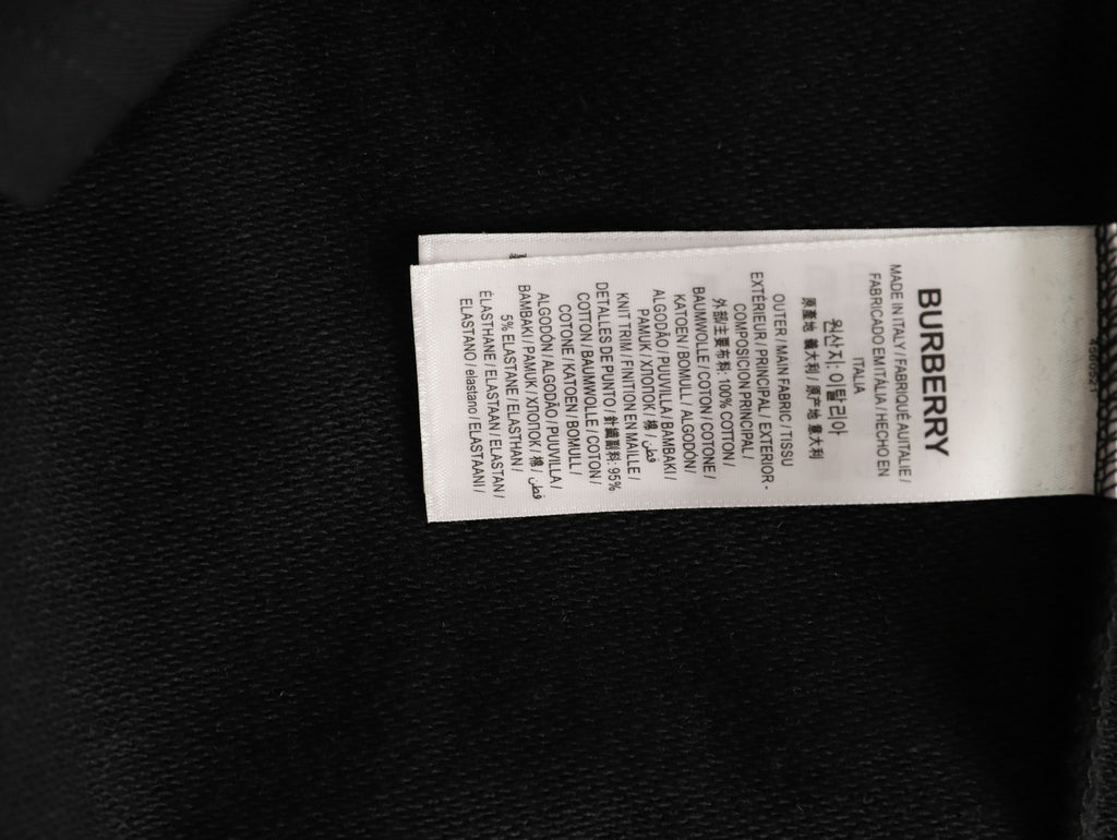 Burberry Logo-Detail Check-Panel Hooded Zip Jacket - Black