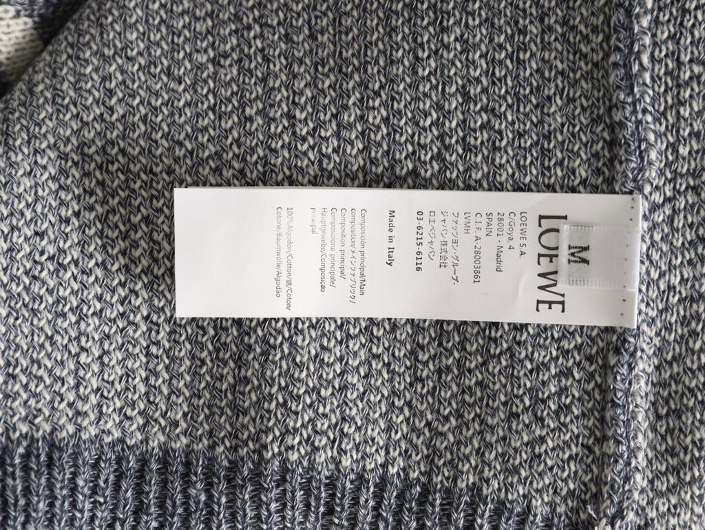 Loewe Anagram and Lettering Crewneck Knit Sweater - Gray