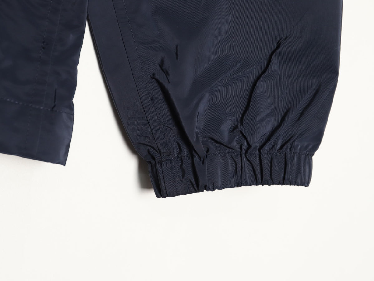 Burberry Flocked Equestrian Knight Embroidered Hooded Jacket - Dark Navy