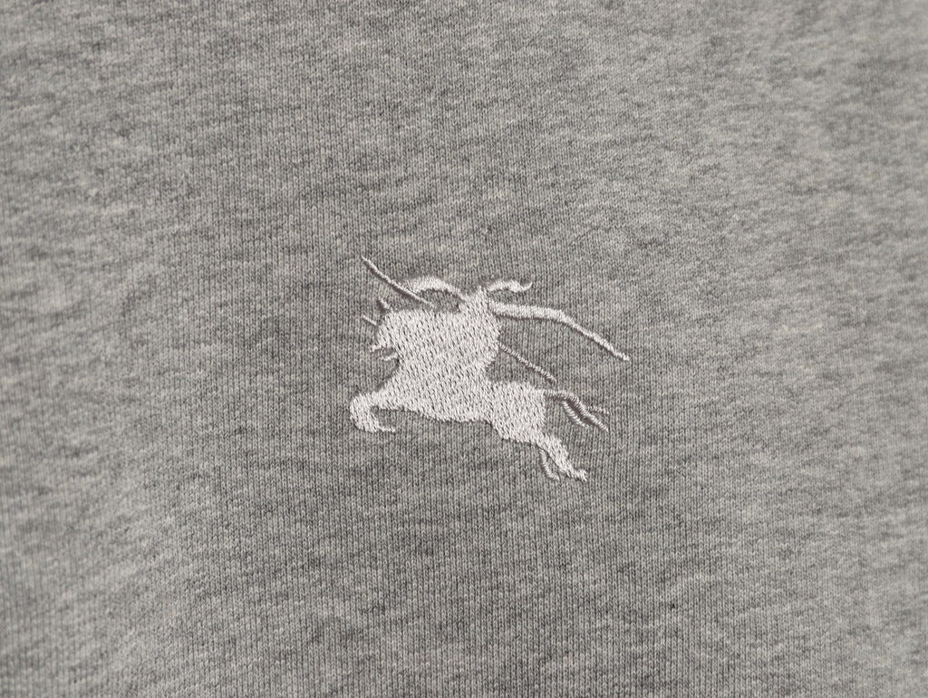 Burberry Check Tape Crewneck Sweatshirt - Gray
