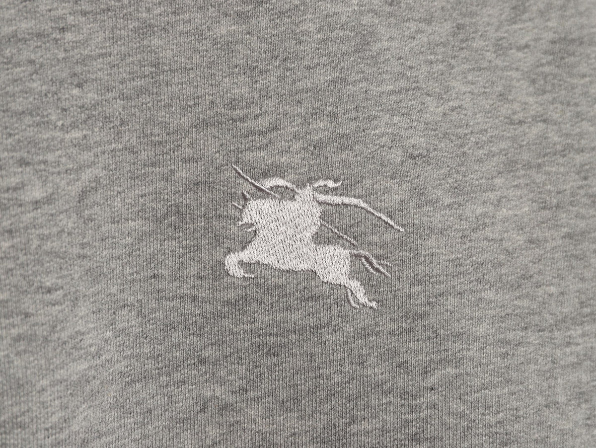 Burberry Check Tape Crewneck Sweatshirt - Gray