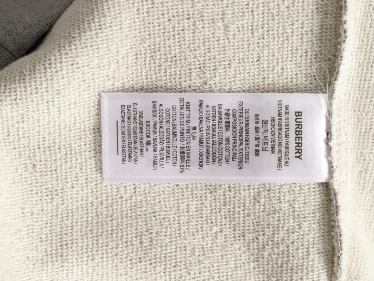 Burberry Check Tape Crewneck Sweatshirt - Gray