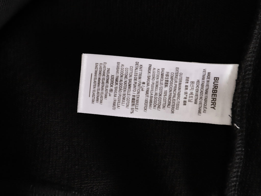 Burberry Check-Trim Crewneck Sweatshirt - Black